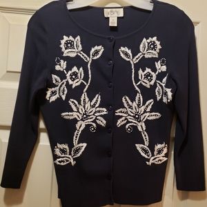 Ann Taylor Navy Blue Sweater